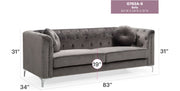 Contemporary Pompano sofa by Glory Furniture, elegant stationary sofa with plush cushions and sleek design in a modern living room setting.
