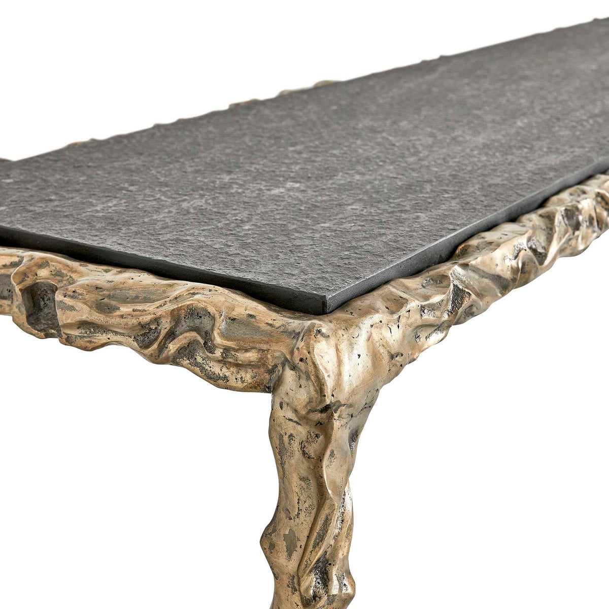 Lava - Console Table - Black / Brass