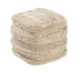 Yorba - Cotton Pouf - Beige - R&R Furniture Gallery (Fountain Valley, CA)