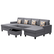 Nolan - Fabric 5 Piece Sectional Sofa With Interchangeable Legs - R&R Furniture Gallery (Fountain Valley, CA)
