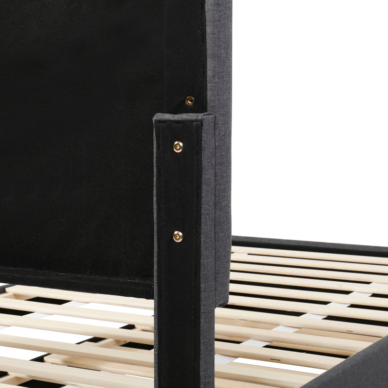Upholstered Design Platform Bed With Trundle - R&R Furniture Gallery (Fountain Valley, CA)