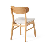 Set of 2 Noble House dining chairs with cushioned seats, featuring wooden legs and upholstered comfort for dining room decor.