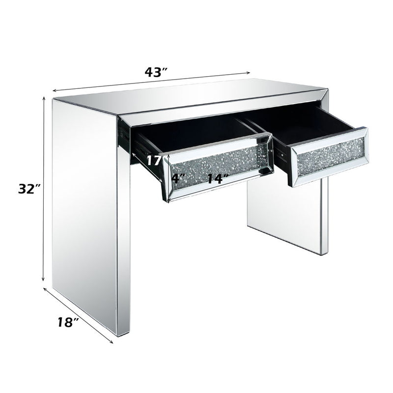 Noralie - Console Table Faux Diamonds - Mirrored - R&R Furniture Gallery (Fountain Valley, CA)