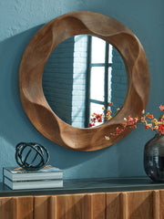 Aajon - Accent Mirror - Brown - R&R Furniture Gallery (Fountain Valley, CA)