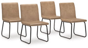 Pharwynn - Dining Upholstered Side Chair (Set of 4) - Toast - R&R Furniture Gallery (Fountain Valley, CA)