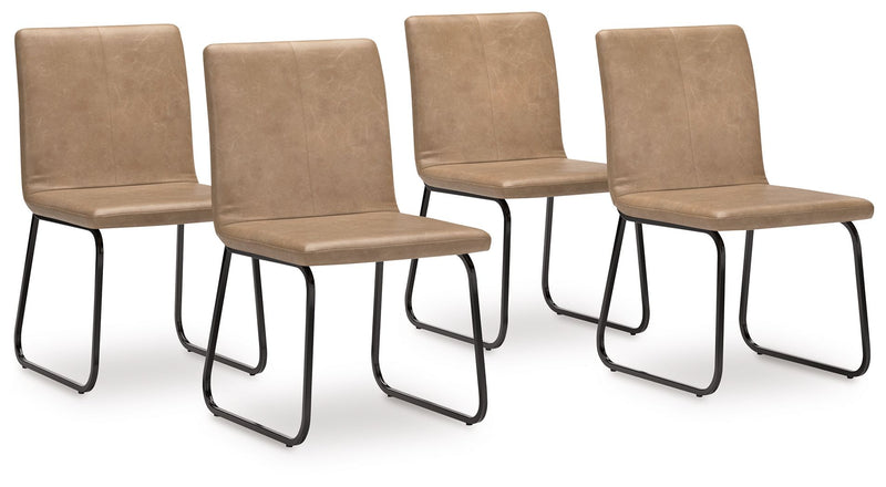 Pharwynn - Dining Upholstered Side Chair (Set of 4) - Toast - R&R Furniture Gallery (Fountain Valley, CA)