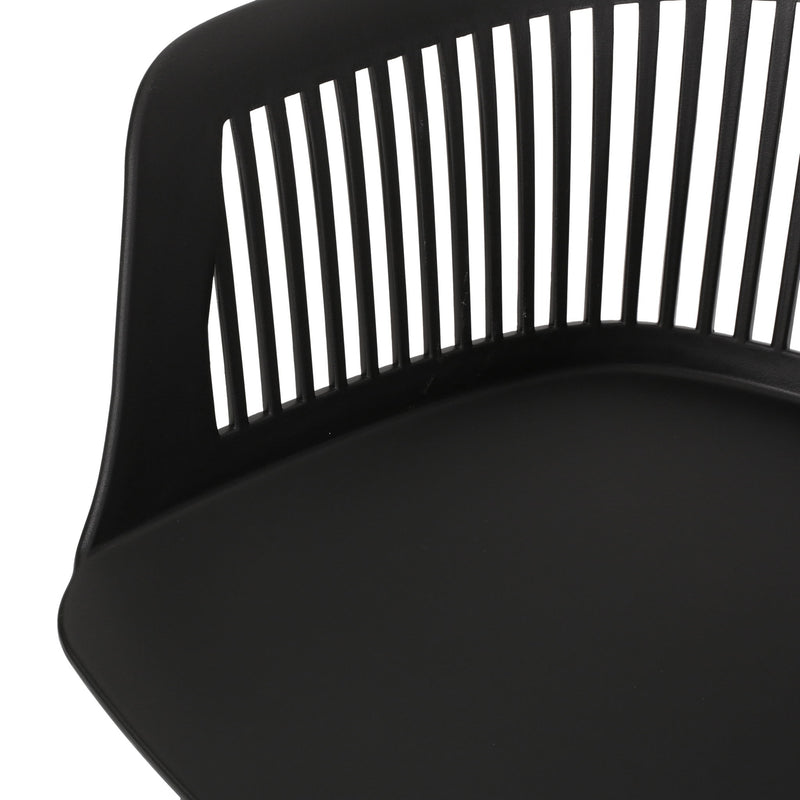 Set of two Noble House Dahlia chairs with upholstered seats and wooden legs, modern design for dining or living spaces.