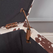 Brown multi storage ottoman by Noble House with cushioned top and fabric exterior, ideal for living room organization.
