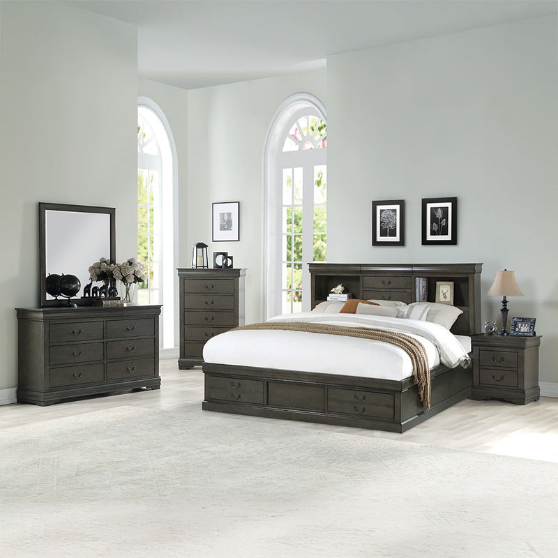 Louis Philippe III - Bed w/Storage - R&R Furniture Gallery (Fountain Valley, CA)