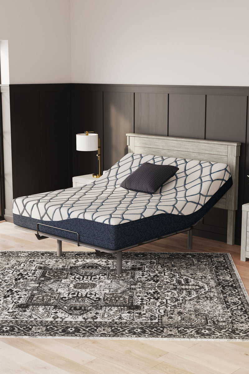 12 Inch Chime Elite 2.0 - California King Mattress - White / Blue - R&R Furniture Gallery (Fountain Valley, CA)