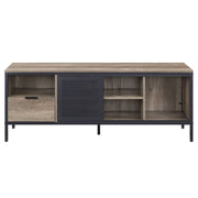 Nantan - 21" TV Stand - Rustic Oak & Black - R&R Furniture Gallery (Fountain Valley, CA)