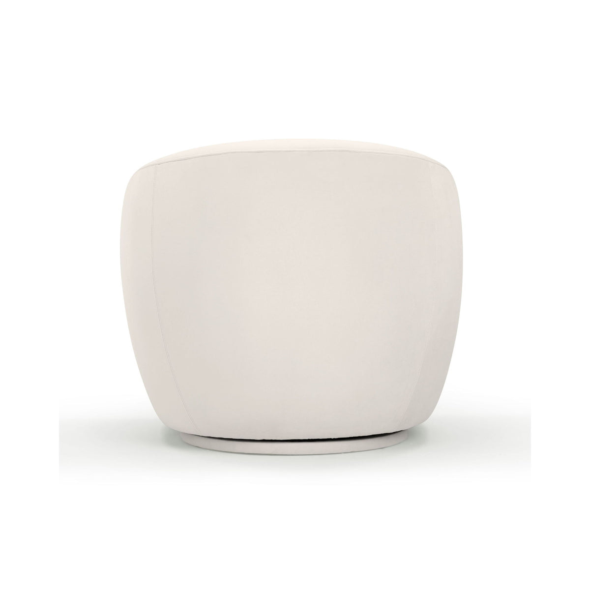Jordan velvet swivel chair by TOV Furniture featuring a plush, rounded design with a swivel base in a modern style.