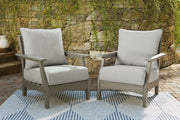 Visola - Lounge Chair w/Cushion (Set of 2) - Gray - R&R Furniture Gallery (Fountain Valley, CA)