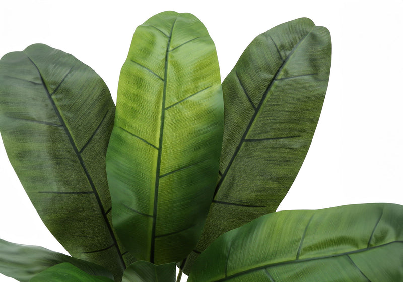 43" Tall, Artificial Plant, Banana Tree, Indoor, Faux, Fake, Floor, Greenery, Potted, Real Touch, Decorative - Green / Black - R&R Furniture Gallery (Fountain Valley, CA)