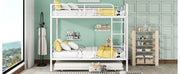 Steel construction bunk bed from DreamHaus with sturdy metal frame, featuring two stacked sleeping areas and safety guard rails.