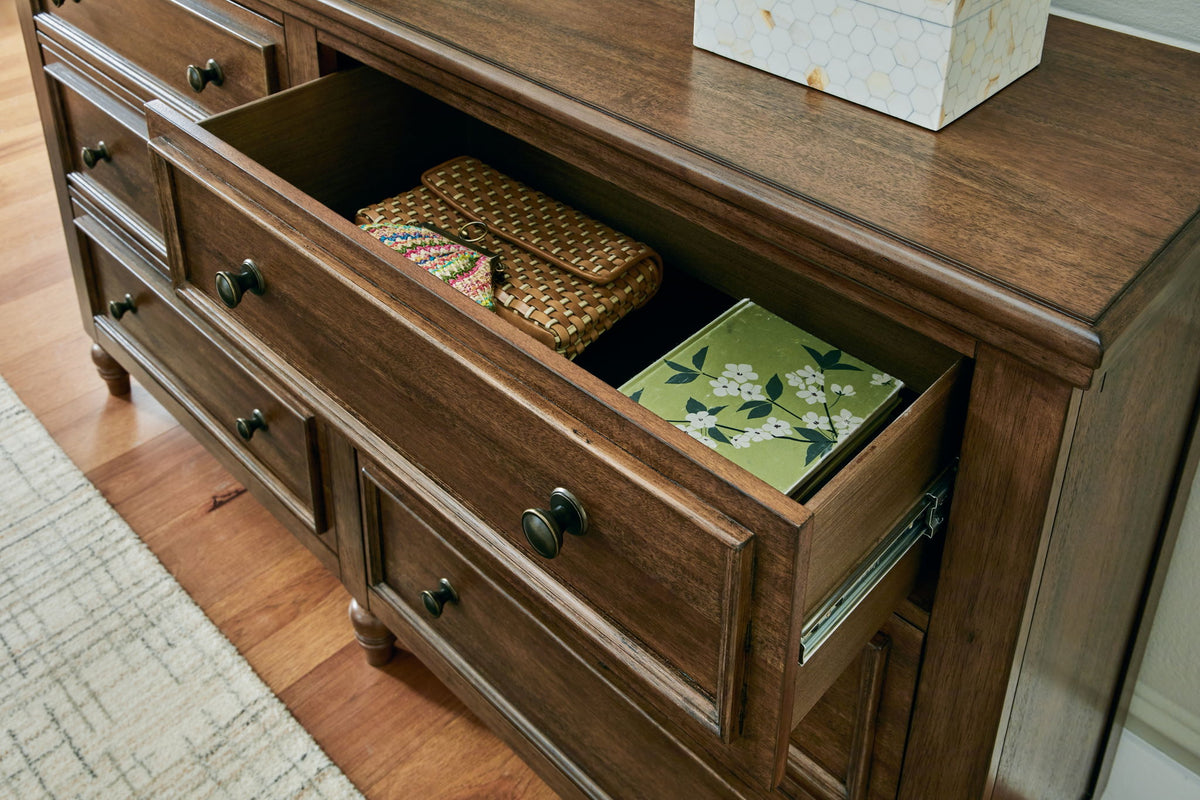 Sturlayne - Dresser And Mirror - Brown - R&R Furniture Gallery (Fountain Valley, CA)