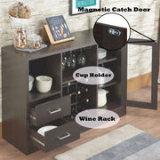 Hazen - 33" Wine Cabinet - Espresso - R&R Furniture Gallery (Fountain Valley, CA)