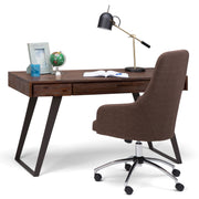 Lowry - Desk - Distressed Charcoal Brown - R&R Furniture Gallery (Fountain Valley, CA)