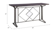 Evangeline - Counter Height Table - Salvaged Brown & Black - R&R Furniture Gallery (Fountain Valley, CA)