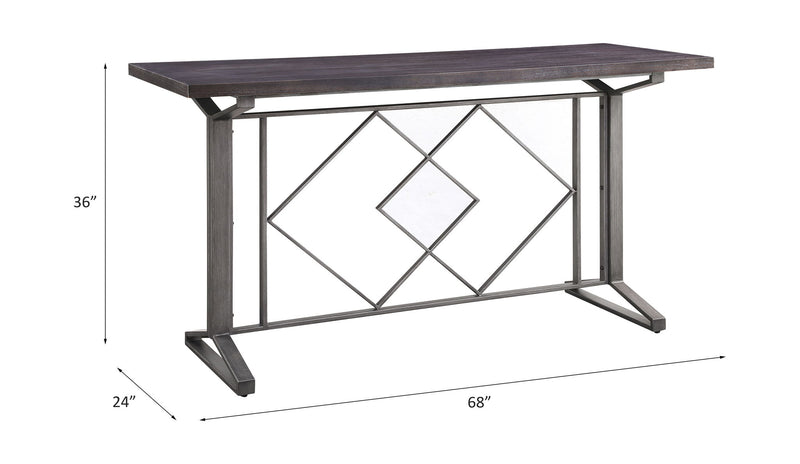 Evangeline - Counter Height Table - Salvaged Brown & Black - R&R Furniture Gallery (Fountain Valley, CA)