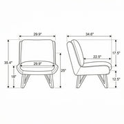 Armless Accent Chair - Dark Navy - R&R Furniture Gallery (Fountain Valley, CA)