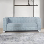 Saree - Sofa - Light Teal Chenille & White - R&R Furniture Gallery (Fountain Valley, CA)