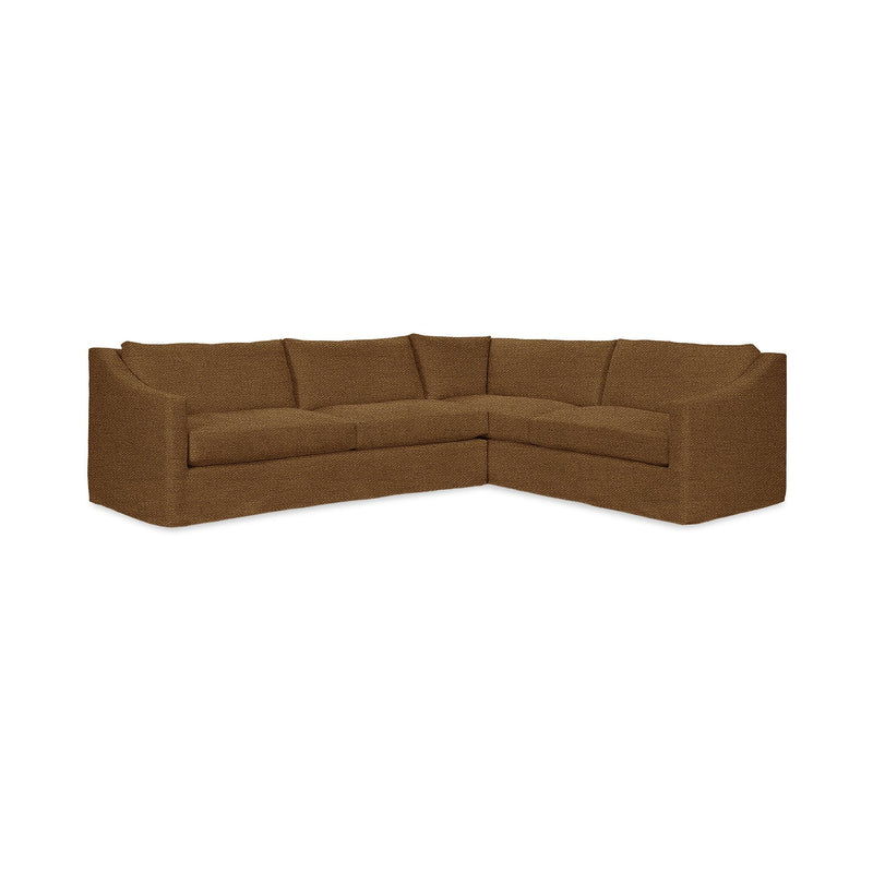 Classic Home Kipton upholstered corner sectional with plush cushions and modern design, showcased in a cozy living room setting.