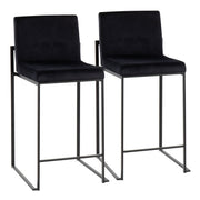 Lumi Source Fuji modern high back counter stool set with sleek design and contemporary style, ideal for stylish home or bar areas.