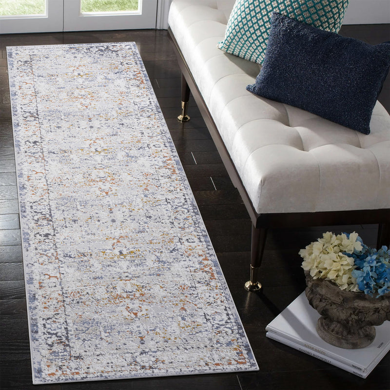 Payas - 2' X 8' Traditional Runner Rug - Ivory / Gray - R&R Furniture Gallery (Fountain Valley, CA)