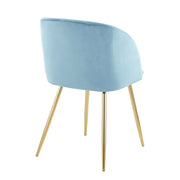 Pair of Lumi Source Fran contemporary elegant design chairs with sleek modern lines and cushioned seats, set of 2.