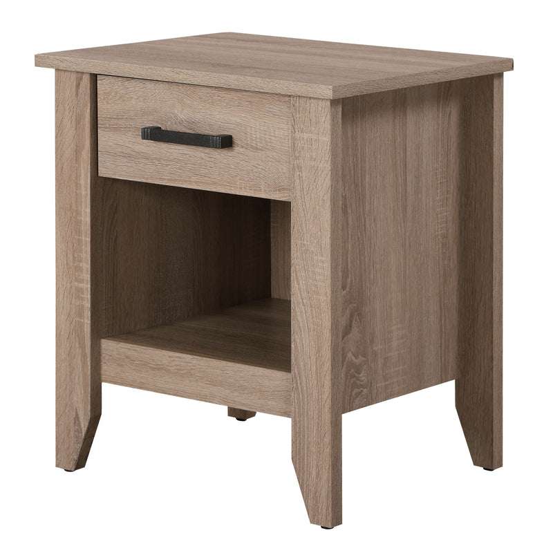 Accent nightstand by Glory Furniture featuring roller drawer glides and a sleek design with a smooth finish.