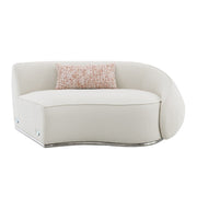 Sahara - Sectional Sofa With 3 Pillows - Beige Boucle - R&R Furniture Gallery (Fountain Valley, CA)