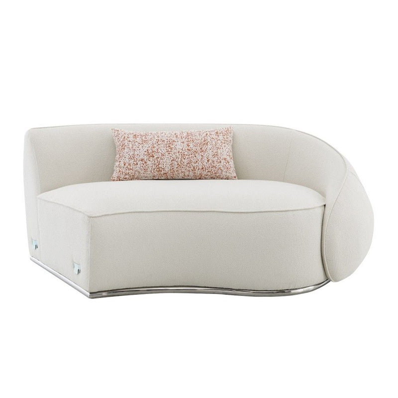 Sahara - Sectional Sofa With 3 Pillows - Beige Boucle - R&R Furniture Gallery (Fountain Valley, CA)