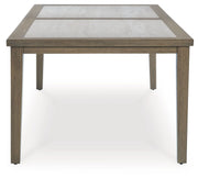 Rainier Ranch - Rectangle Dining Table With Umbrella Option - Brown / Beige - R&R Furniture Gallery (Fountain Valley, CA)