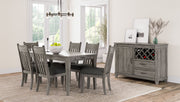 Rustic Dining Table 2 Storage Drawers And Leaf - Gray - R&R Furniture Gallery (Fountain Valley, CA)
