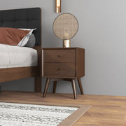 Caroline - Mid-Century Modern Style Night Stand 2 Drawer - R&R Furniture Gallery (Fountain Valley, CA)