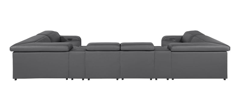 1116 - 8-Piece U-Shaped Sectional Sofa In With 2 Power Recliners & Power Headrests