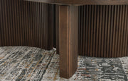 Korestone - Oval Cocktail Table - Dark Brown - R&R Furniture Gallery (Fountain Valley, CA)