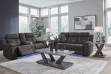 Benchcraft reclining sofa and loveseat set from Brysonview, featuring plush cushions and fabric upholstery in a modern living room setting.