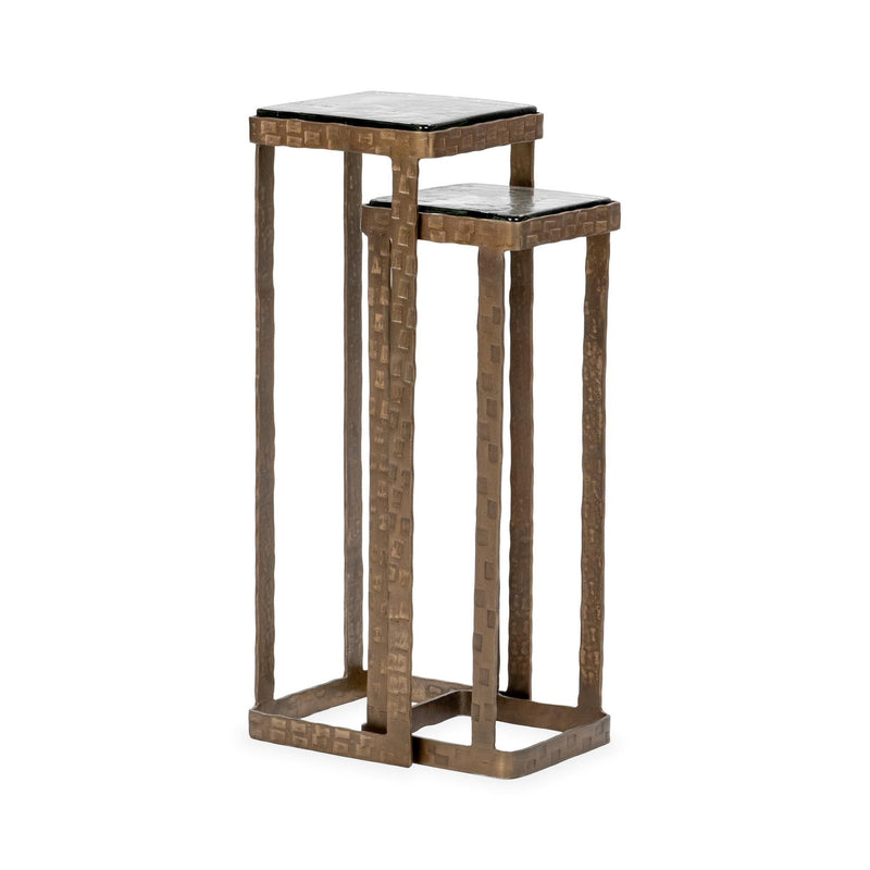 Gillian - Nesting Accent Tables - Brass - R&R Furniture Gallery (Fountain Valley, CA)