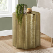 Drum Accent Side Table, Stylish Scalloped Design - R&R Furniture Gallery (Fountain Valley, CA)