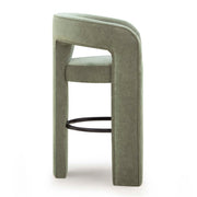 TOV Furniture Malone counter height stool with wooden legs and upholstered seat, 24-27 inches tall, modern and stylish design