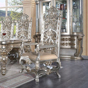 Danae - Arm Chair (Set of 2) - Synthetic Leather , Champagne & Gold - R&R Furniture Gallery (Fountain Valley, CA)