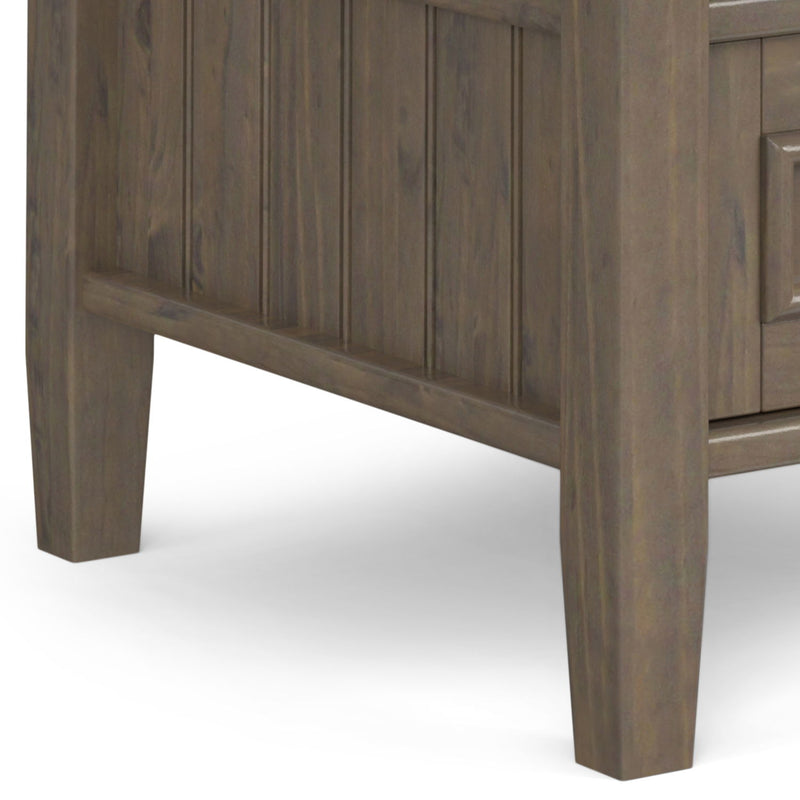 Lev - End Table With Bottom Drawer - Smoky Brown - R&R Furniture Gallery (Fountain Valley, CA)