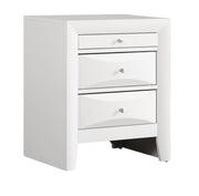 Modern design Glory Furniture accent nightstand with sleek wood finish and minimalist drawer for bedroom storage.