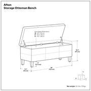 Afton - Large Storage Ottoman Bench - R&R Furniture Gallery (Fountain Valley, CA)