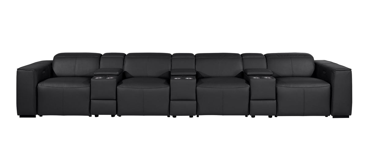 1224 - 7-Piece Modular Power Reclining Sofa In With 4 Power Recliners & Power Headrests