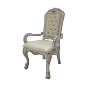 Dresden - Synthetic Leather Arm Chair (Set of 2) - Bone White - R&R Furniture Gallery (Fountain Valley, CA)
