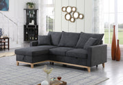 Colton - Reversible Sleeper Sectional Sofa With Storage Chaise - Dark Gray - R&R Furniture Gallery (Fountain Valley, CA)