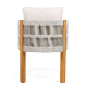 Outdoor Dining Chairs & Rope Handles (Set of 2) - Beige / Teak - R&R Furniture Gallery (Fountain Valley, CA)